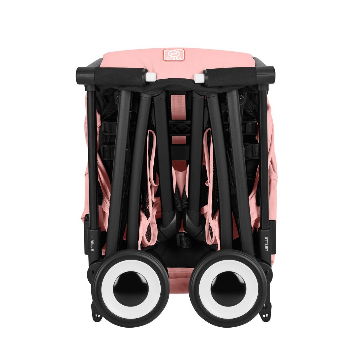 Cybex Libelle Ultra Compact Stroller - Black Frame/Candy Pink - Ultra-Compact for Every Journey