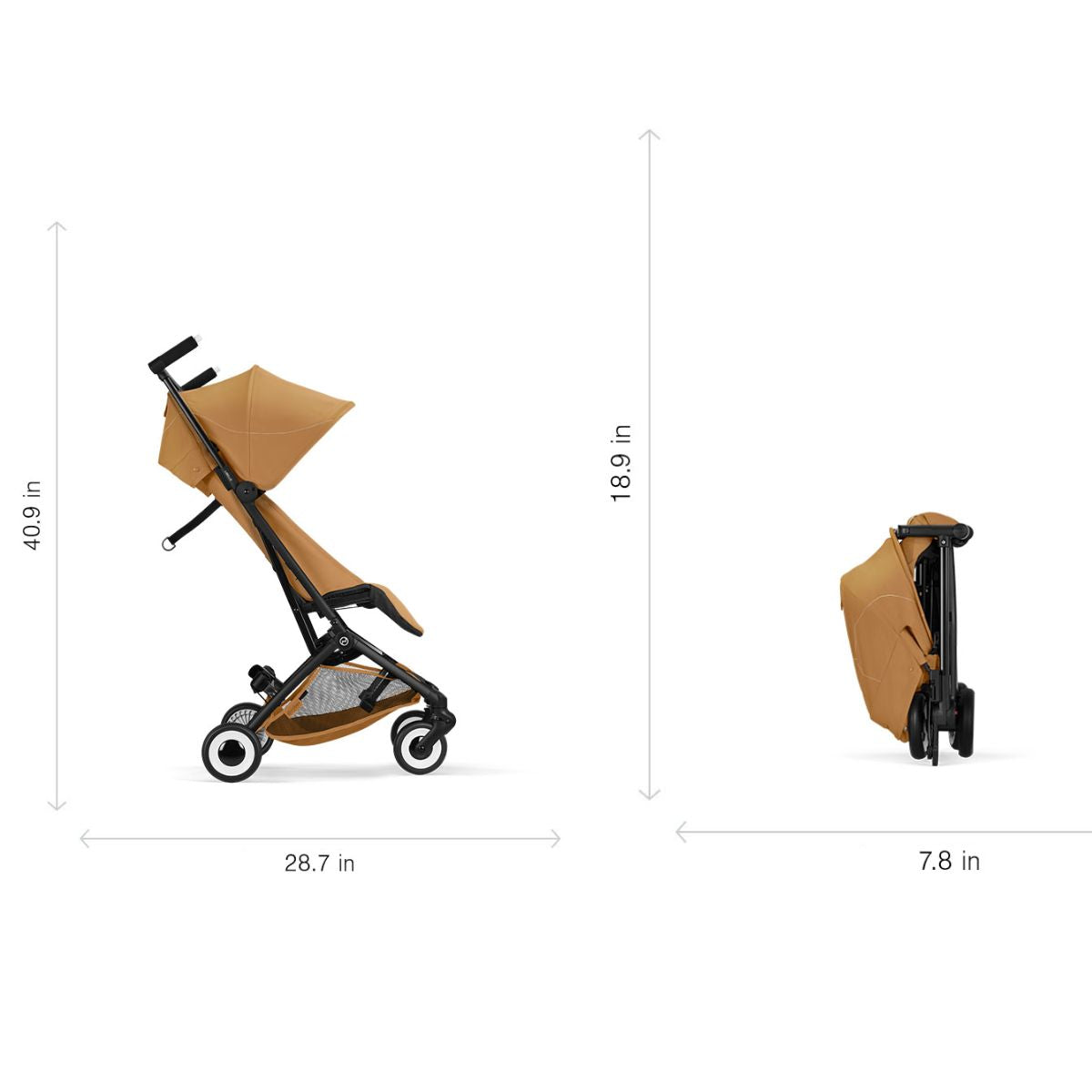 Cybex Libelle Ultra Compact Stroller - Black Frame/Candy Pink - Lightweight & Travel System Ready