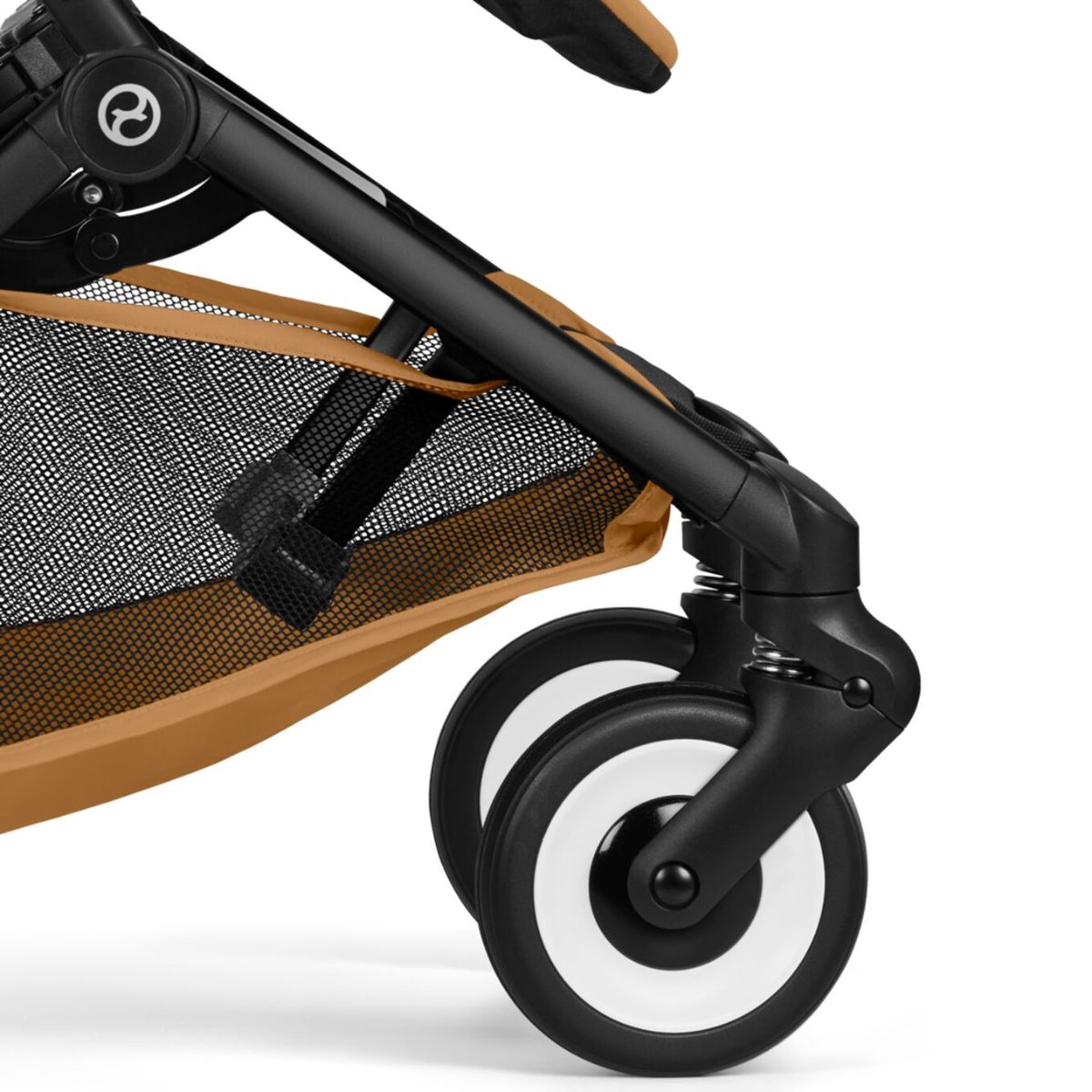 Cybex Libelle Ultra Compact Stroller - Black Frame/Cinnamon Yellow - Comfortable Ride Wherever You Go