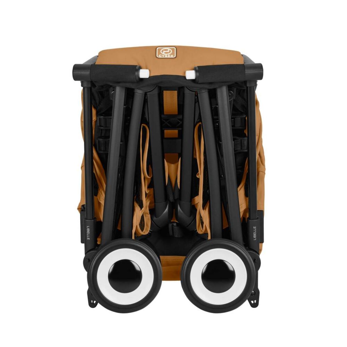 Cybex Libelle Ultra Compact Stroller - Black Frame/Cinnamon Yellow - Ultra-Compact for Every Journey
