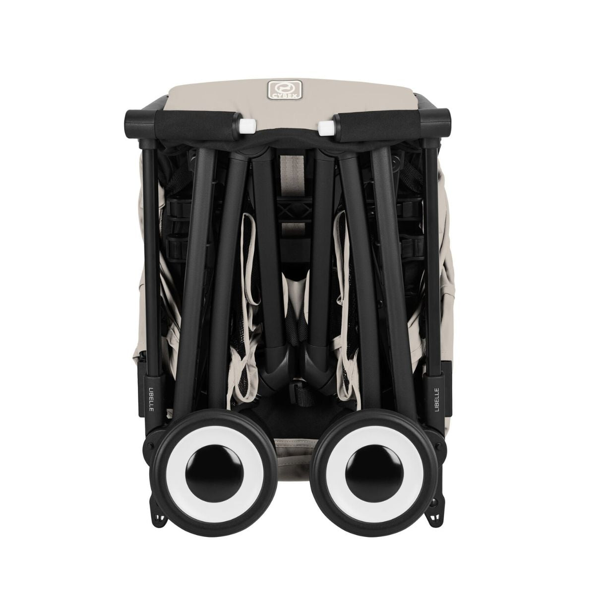 Cybex Libelle Ultra Compact Stroller - Black Frame/Dune Grey - Ultra-Compact for Every Journey