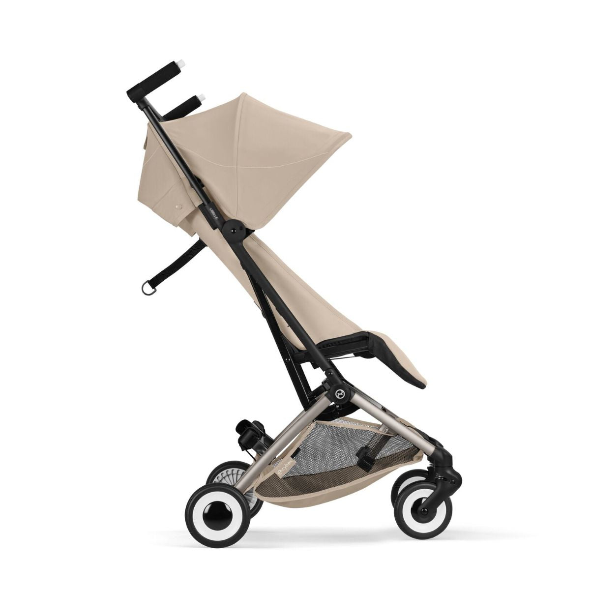 Cybex Libelle Ultra Compact Stroller - Taupe Frame/Almond Beige - Comfortable Ride Wherever You Go