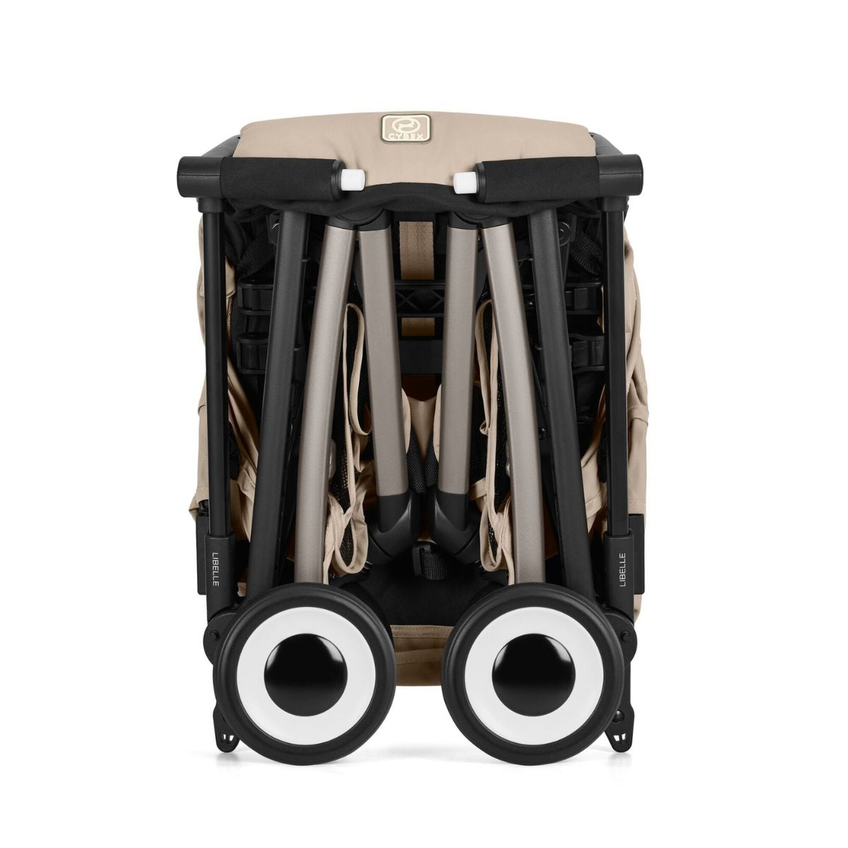 Cybex Libelle Ultra Compact Stroller - Taupe Frame/Almond Beige - Ultra-Compact for Every Journey