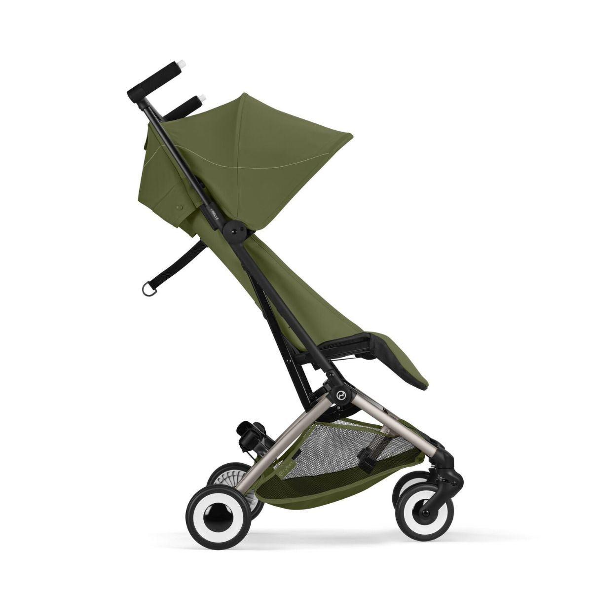 Cybex Libelle Ultra Compact Stroller - Taupe Frame/Moss Green - Comfortable Ride Wherever You Go