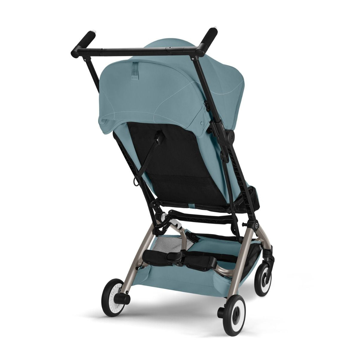 Cybex Libelle Ultra Compact Stroller - Taupe Frame/Stormy Blue - Smart Everyday Convenience